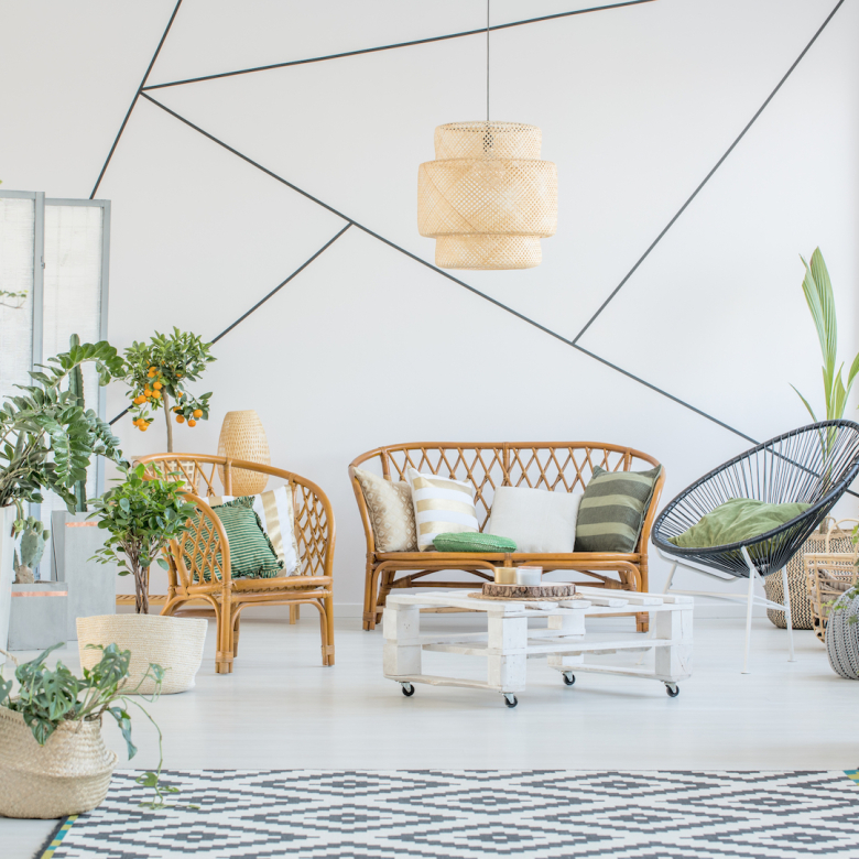 decorative tape in living room