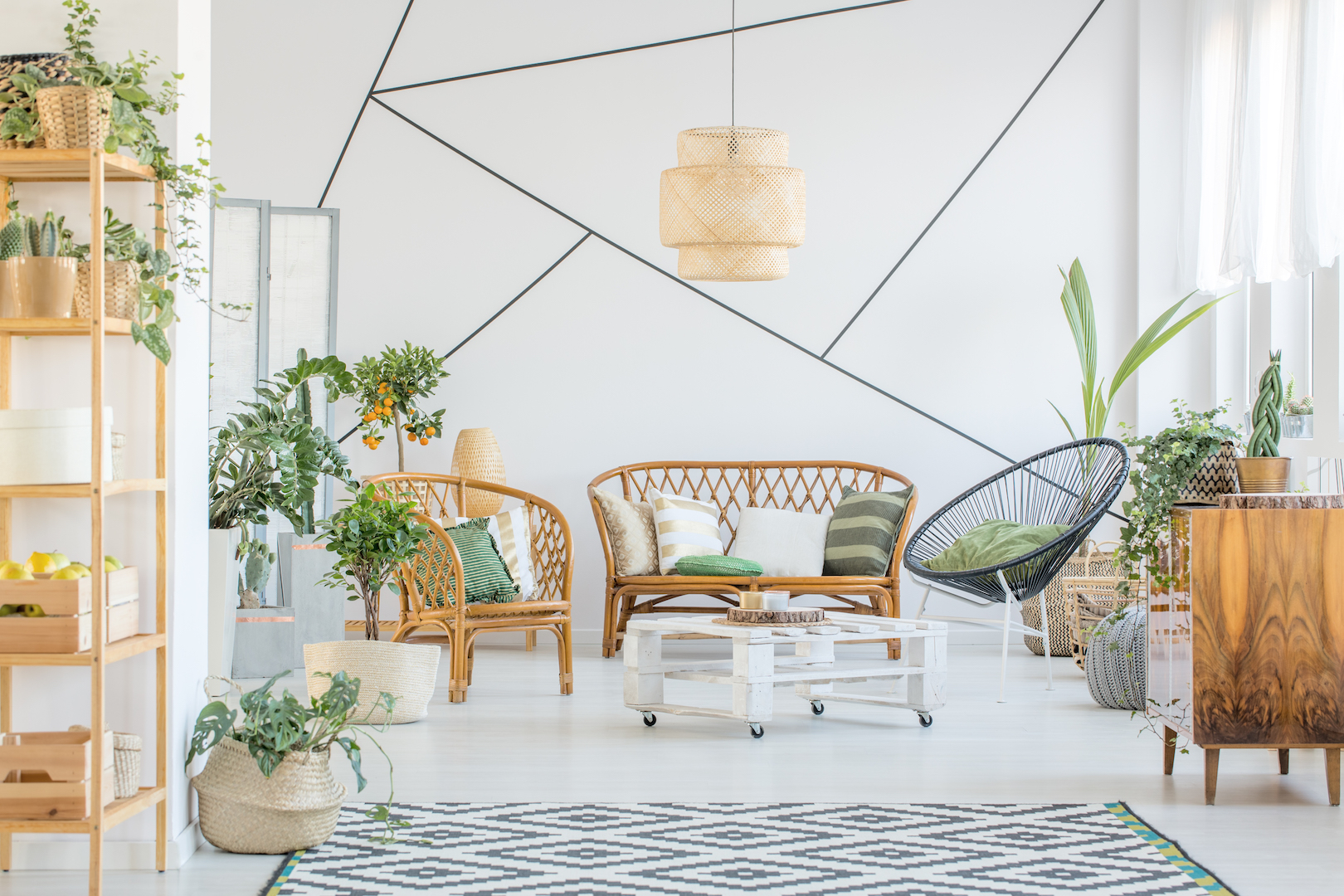 decorative tape in living room
