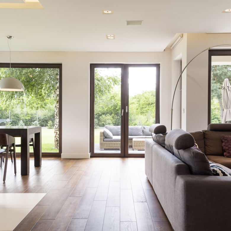 classically elegant living room with sofa